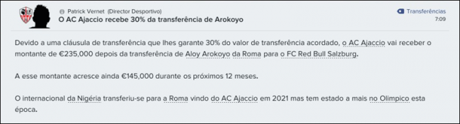 % transf Arokoyo