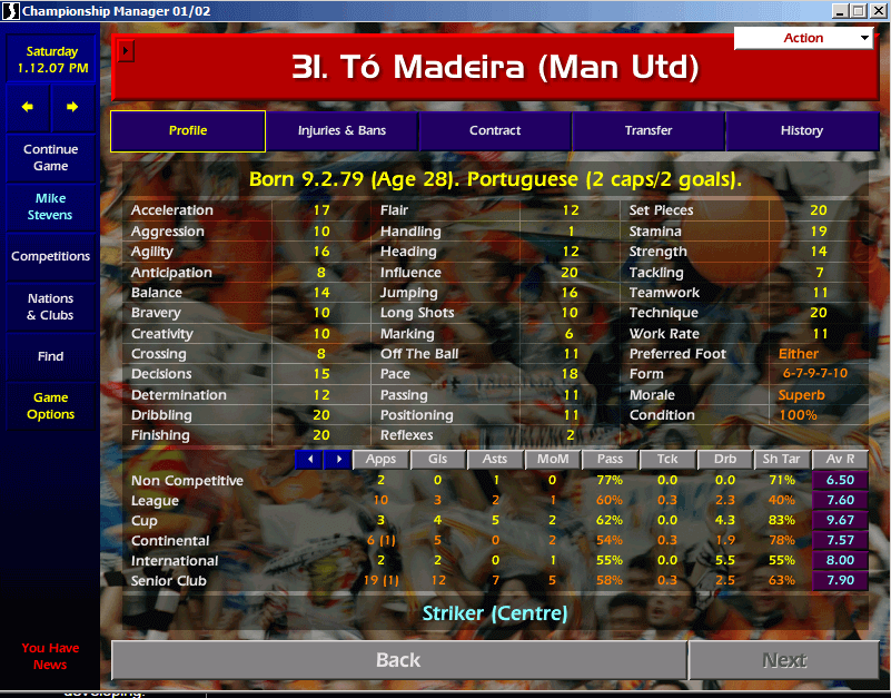 To Madeira - Championship Manager | FM Scout