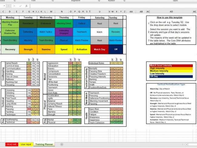training planner output