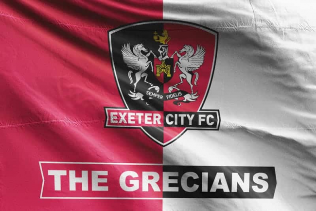 Exeter City FC The Grecians Football Flag