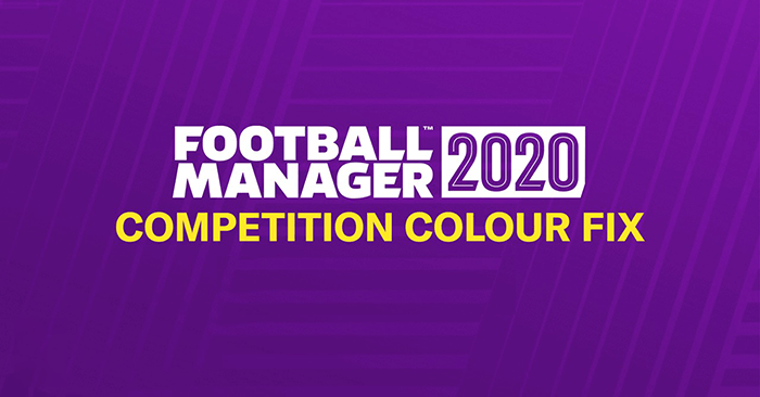 Football Manager 2020 Data Updates - Football Manager 2020 Competition Colour Fix