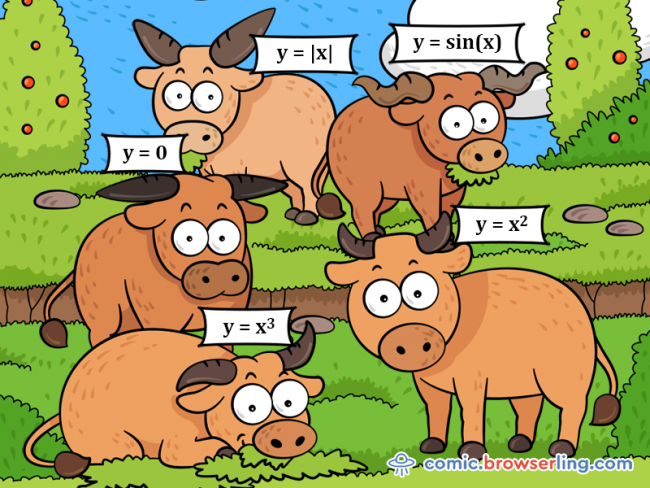 Cows are good at cow-culus.

For more Chrome jokes, Firefox jokes, Safari jokes and Opera jokes visit https://comic.browserling.com. New cartoons, comics and jokes about browsers every week!