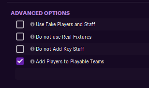 additional options