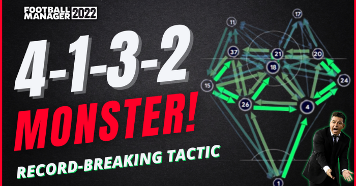 Football Manager 2022 Tactics - A MONSTER 4-1-3-2 | RECORD-BREAKING TACTIC | FM22 TACTICS