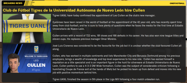 Tigres Appointment
