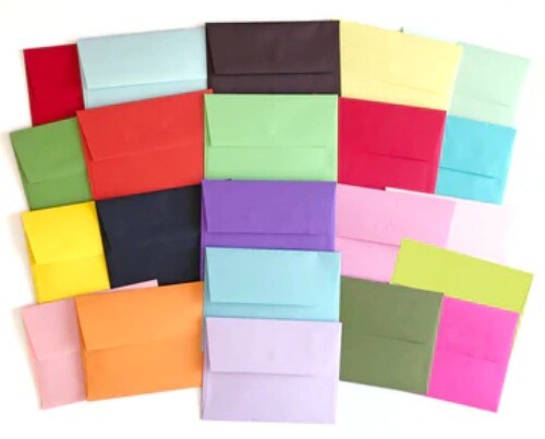 If you are looking for envelopes for handmade cards, you are in the right place. Choose from packs of 10 or 25 of a single color, or opt for variety packs so you always have the right color on hand. We’ve added envelopes for handmade cards to our lineup as just one more way to make sure you have everything you need for your paper crafting adventures.
https://www.12x12cardstock.shop/collections/envelopes