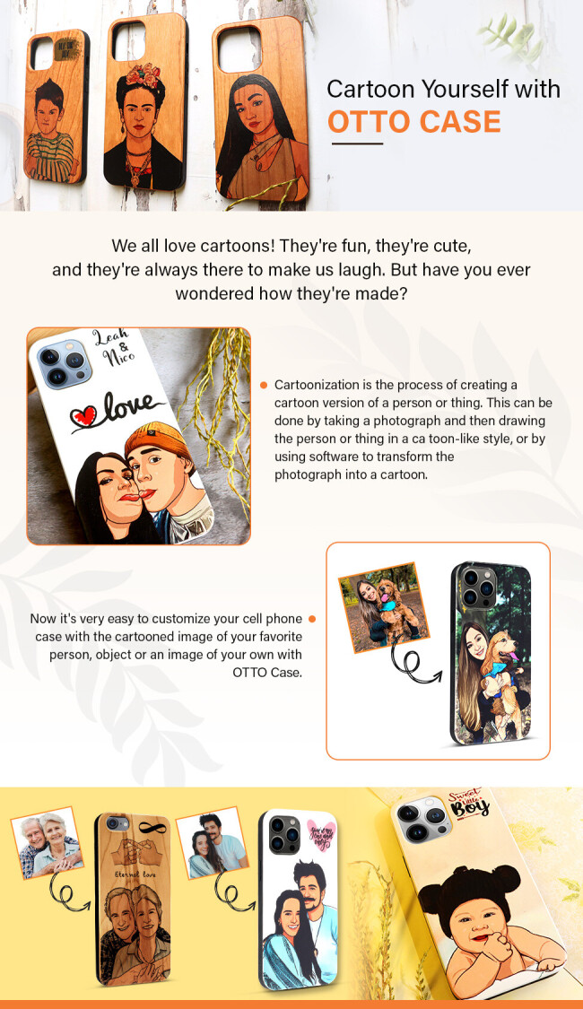 CARTOON YOURSELF SIMPLY BY UPLOADING YOUR PHOTO. ADD TEXT TO PERSONALIZE IT MORE AND LOOK AWESOME. CUTTING-EDGE UV COLOR PRINT TECHNOLOGY ON NATURA CHERRY WOOD CASE OR WHITE COATED ROSE WOOD CASE.
https://www.ottocases.com/