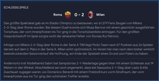 Roma Milan 27 SPT