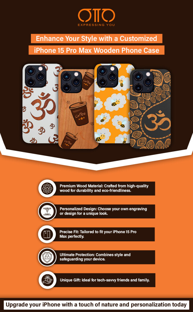 Enhance Your Style with a Customized iPhone 15 Pro Max Wooden Phone Case