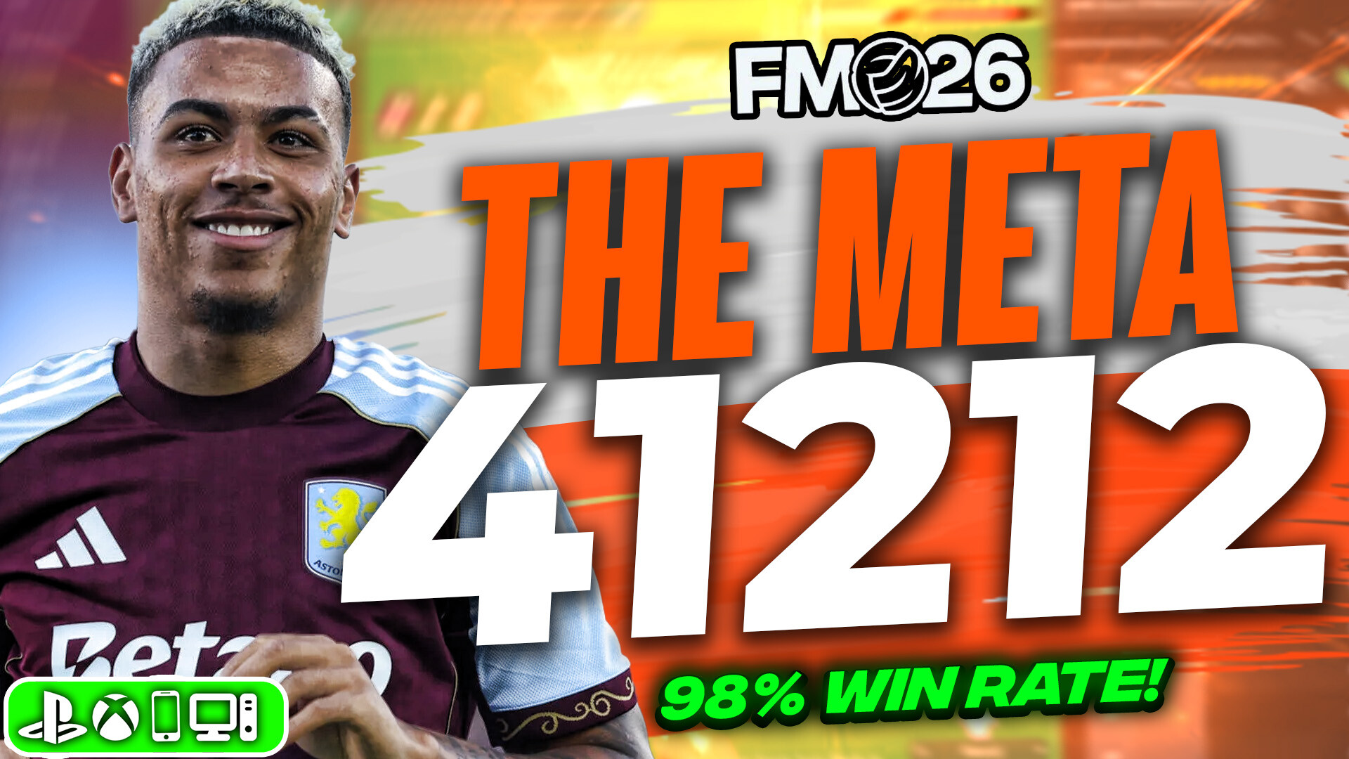 Football Manager 2026 Tactics - FM26 4-1-2-1-2 Tactic | 98% Win Rate | Villa = Prem Winners
