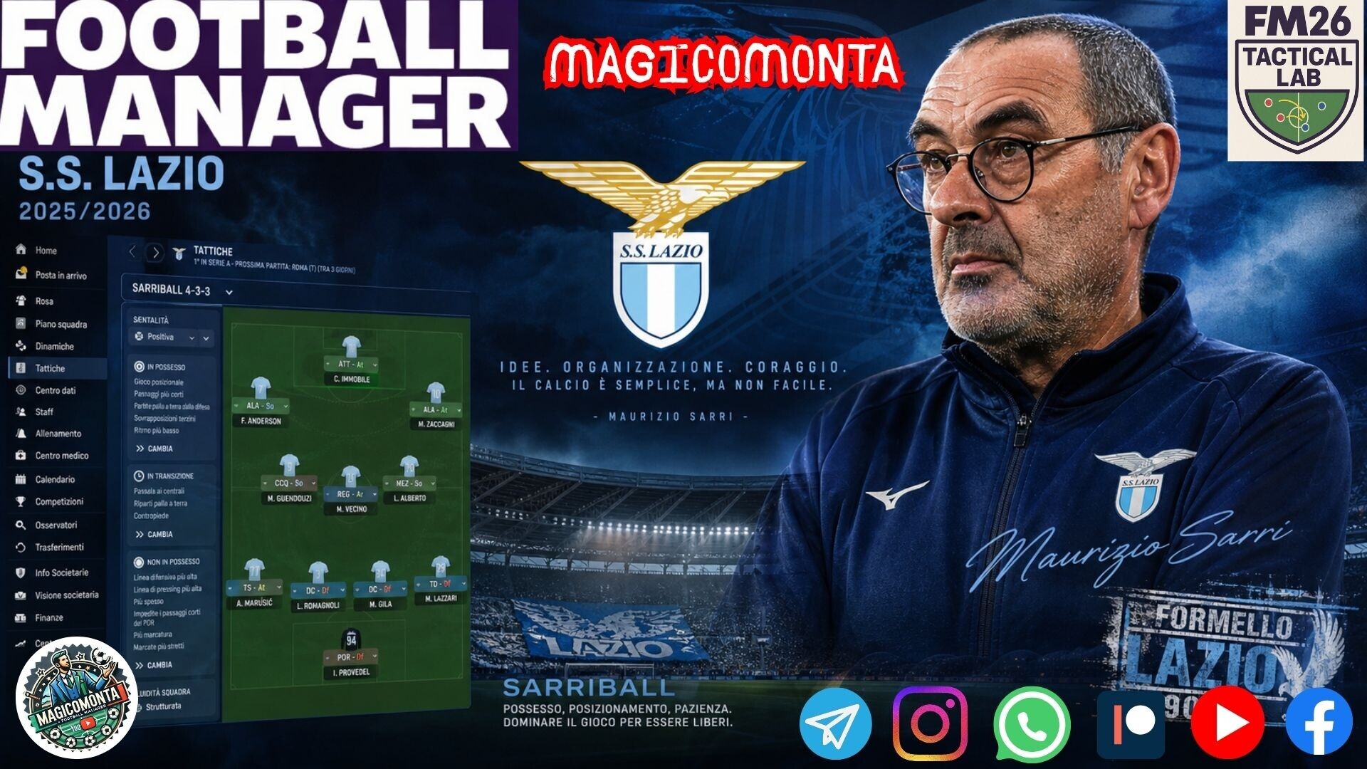 Maurizio Sarri's SS Lazio 2025-26 Tactics
