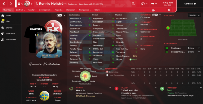Ronnie Hellstrom Overview Profile