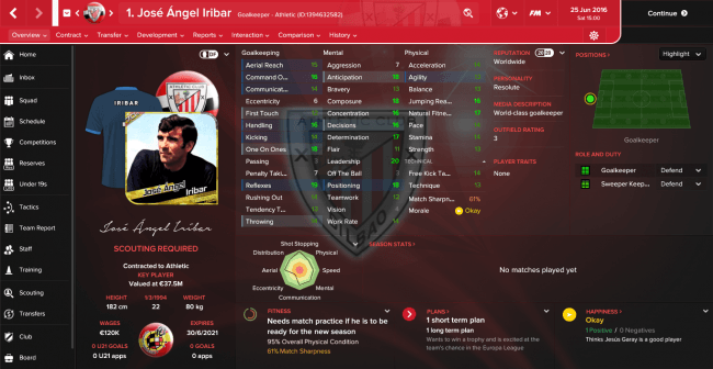 Jose Angel Iribar Overview Profile