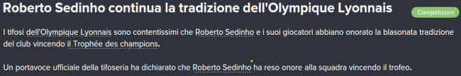 Roberto Sedinho In arrivo 2