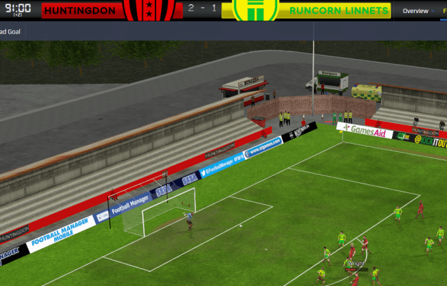 Huntingdon v Runcorn Linnets Winning Goal