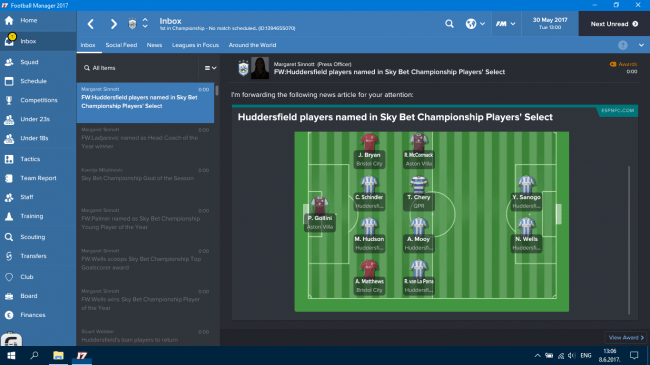 huddersfield players in championsip team of the year