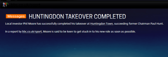 Huntingdon Takeover Complete