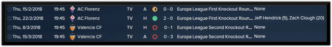 Euro League Matches
