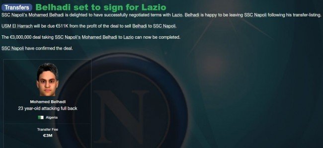 Belhadi signs for Lazio