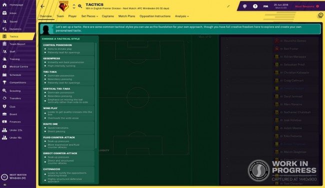 fm19 revamped tactics module choose tactical style