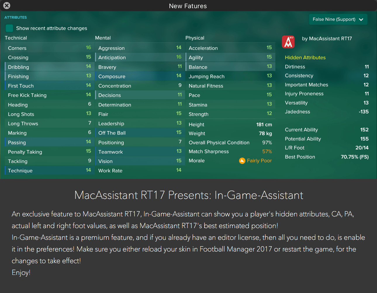 macassistant rt for fm17